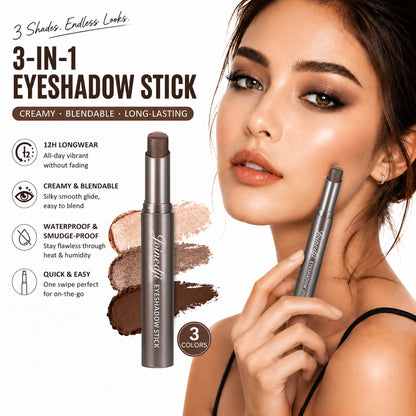 🔥 Buy 1 Get 1 FREE for the First 100 Orders!  3-in-1 Shimmer Eyeshadow Stick ✨ Long-Lasting 💖 Blendable 🌈 Easy to Apply 💄